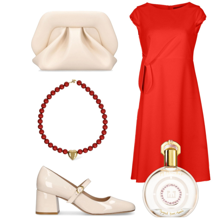 Outfit donna - La pochette con la tracolla. Stile Bon Ton per Cerimonia. Abbinamento con profumi, vestiti midi/longuette, collane, décolleté, pochette.