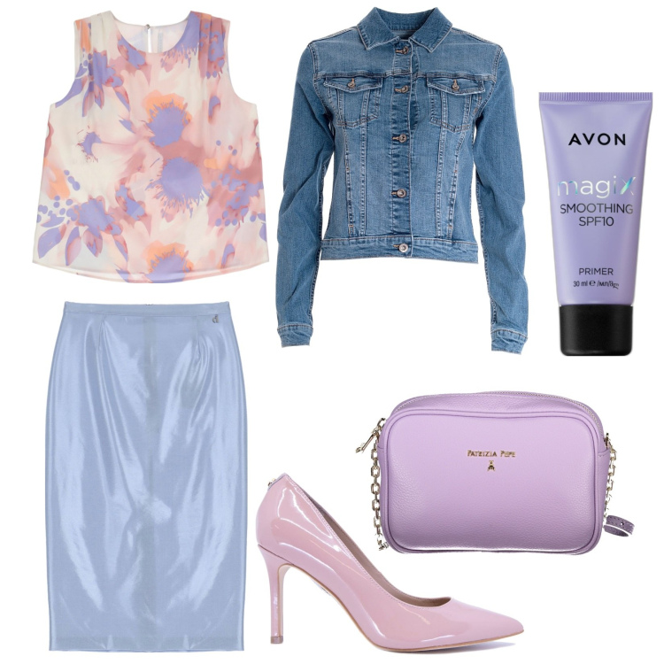 Outfit donna - La borsa a tracolla day to night. Stile Trendy per Serata fuori. Abbinamento con primer, giacche, top, gonne longuette, borse a tracolla, décolleté.