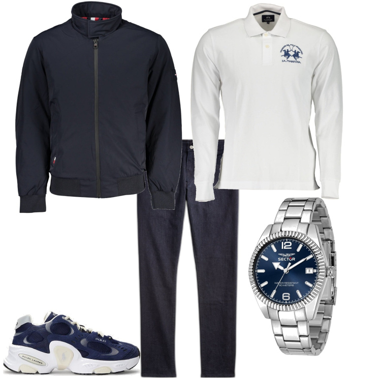 Outfit uomo - Trendy tutti i giorni. Stile Trendy per Tutti i giorni. Abbinamento con orologi, jeans, sneakers, polo, giacche.