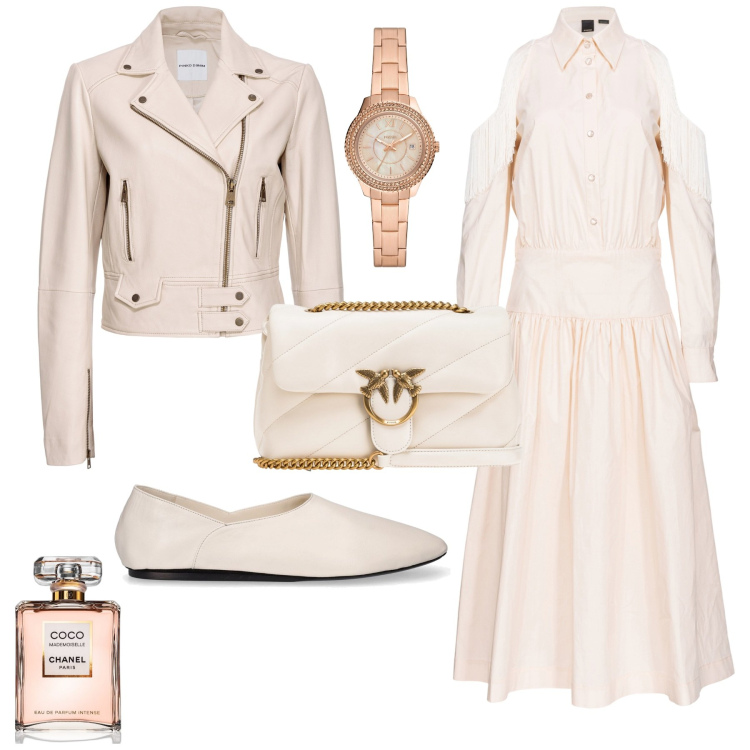 Outfit donna - Bon ton cerimonia evento. Stile Bon Ton per Cerimonia. Abbinamento con orologi, profumi, vestiti chemisier, giacche, borse a tracolla, ballerine.