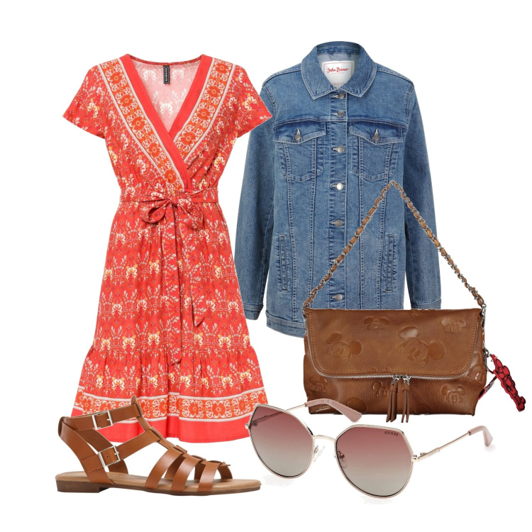 Outfit donna - Ghost outfitter - aprile. Stile Boho per Tutti i giorni. Abbinamento con blazer, vestiti, sandali, occhiali da sole, borse a spalla.