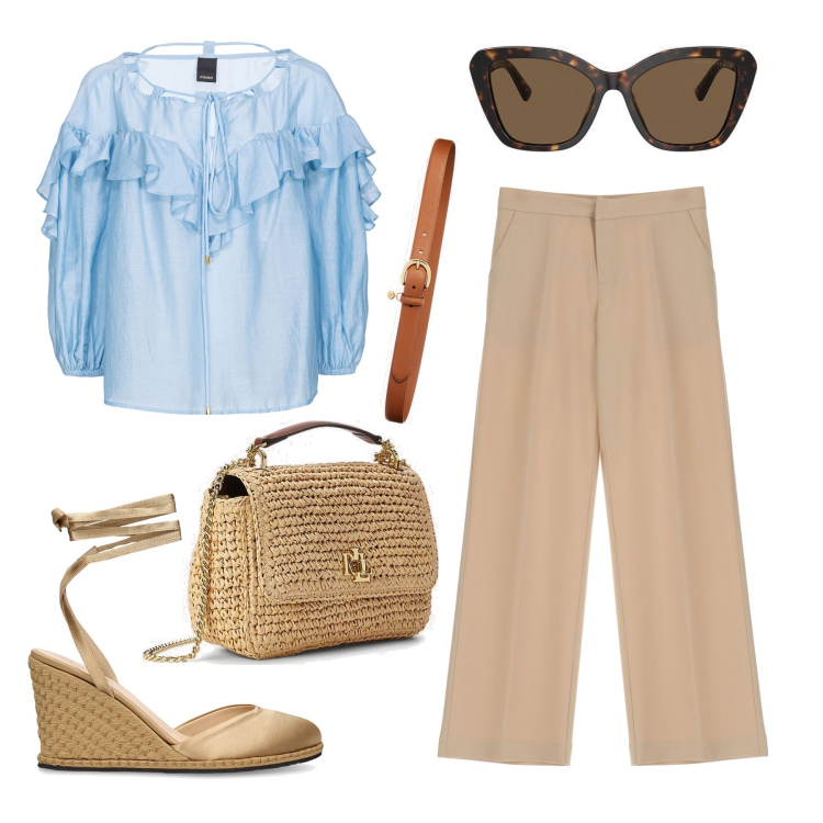 Outfit donna - Dettagli Puff. Stile Casual chic per Tutti i giorni. Abbinamento con bluse, pantaloni, occhiali da sole, cinture, borse a spalla, zeppe.