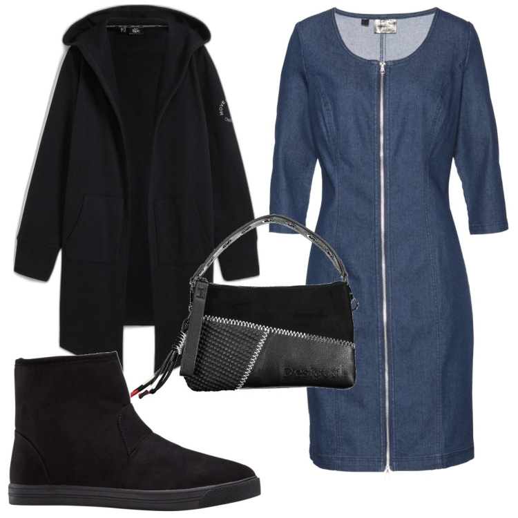 Outfit donna - Total look #1855477. Stile Trendy per Tutti i giorni. Abbinamento con blazer, stivaletti, borse a spalla.