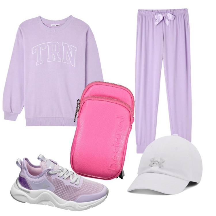 Outfit donna - Sport. Stile Sporty chic per Sport. Abbinamento con pantaloni, felpe, sneakers, collane, cappelli.