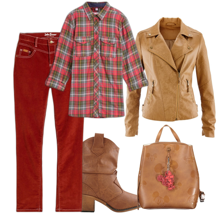 Outfit donna - Texana per tutti i giorni. Stile Casual per Tutti i giorni. Abbinamento con stivaletti texani, camicie, pantaloni, blazer, zaini.