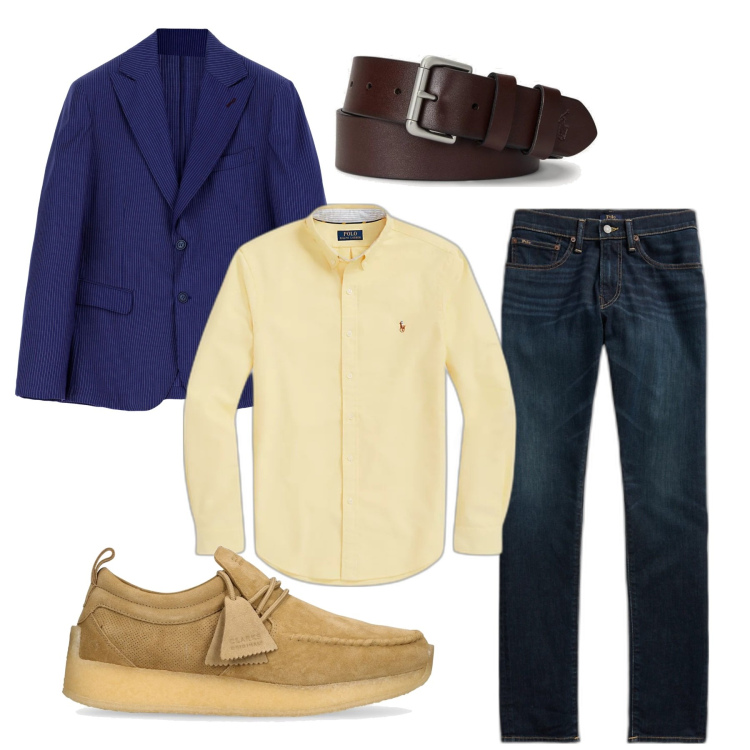 Outfit uomo - Un classico. Stile Casual per Tutti i giorni. Abbinamento con giacche, camicie, cinture, jeans skinny, scarpe stringate.