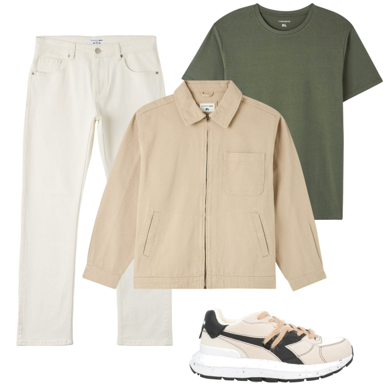 Outfit uomo - Total look #1856981. Stile Casual per Tutti i giorni. Abbinamento con sneakers, giacche, jeans, t-shirt.
