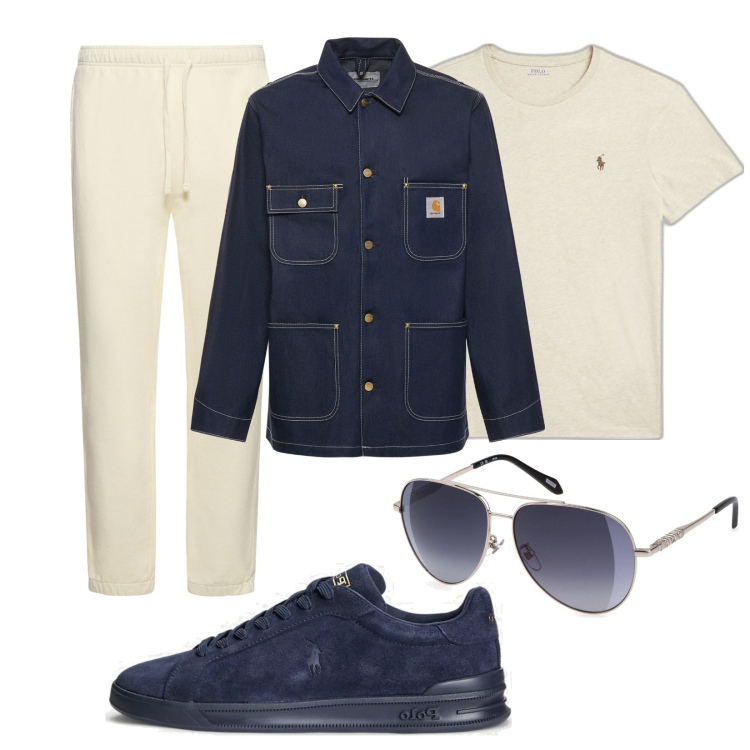 Outfit uomo - Giacca multitasking. Stile Casual per Tutti i giorni. Abbinamento con t-shirt, sneakers, pantaloni, occhiali da sole, cappotti.