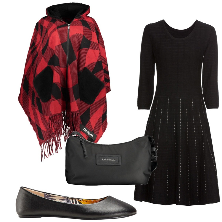 Outfit donna - Total look #1857951. Stile Trendy per Tutti i giorni. Abbinamento con ballerine, vestiti, cappotti, borse a spalla.