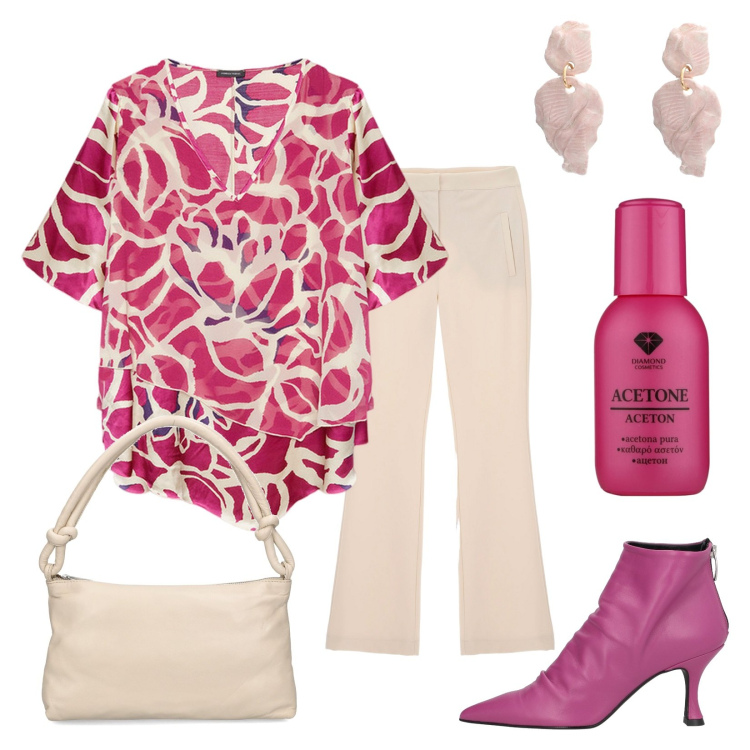 Outfit donna - Outfit dedicato alle Curvy. Stile Casual chic per Tutti i giorni. Abbinamento con stivaletti, orecchini, smalti, pantaloni, bluse, borse a spalla.