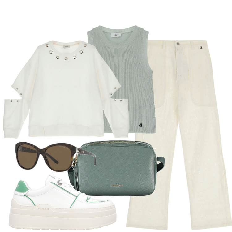 Outfit donna - Urban style. Stile Urban per Tutti i giorni. Abbinamento con sneakers, felpe, pantaloni, top, occhiali da sole, borse a tracolla.