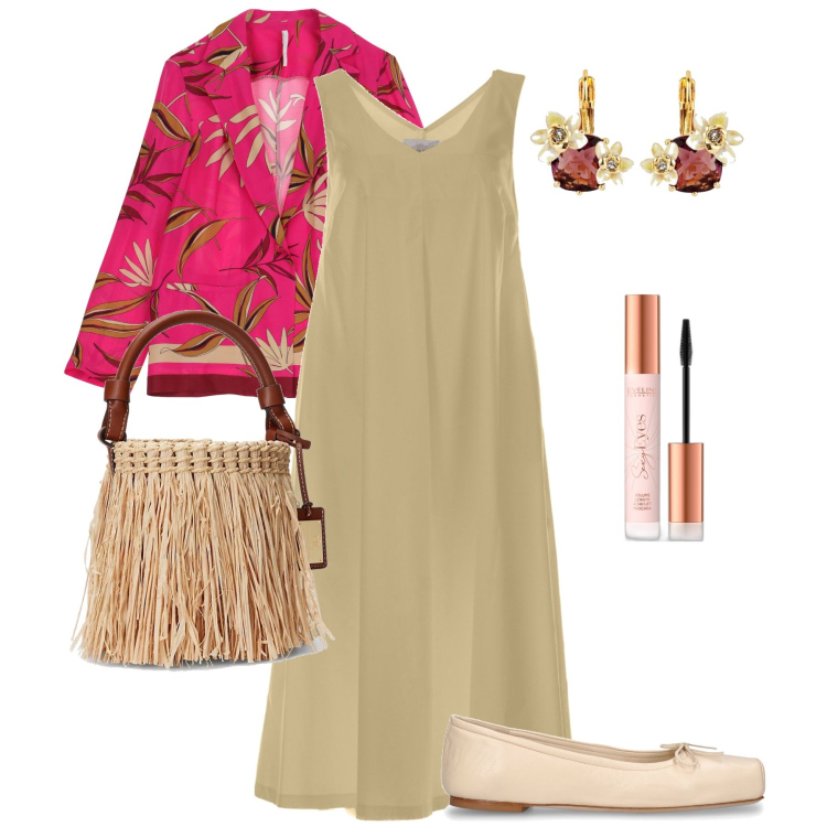 Outfit donna - Il coat jungle. Stile Bon Ton per Ufficio. Abbinamento con orecchini, mascara, blazer, borse a secchiello, ballerine, vestiti lunghi.