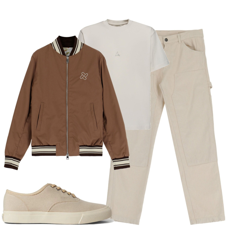 Outfit uomo - Stiloso. Stile Trendy per Tutti i giorni. Abbinamento con pantaloni, giacche, sneakers, t-shirt.