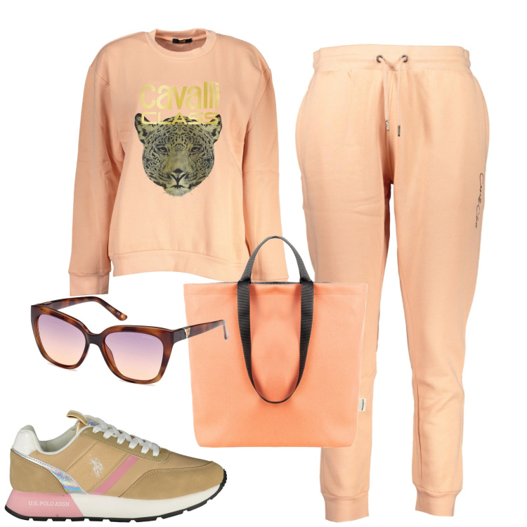 Outfit donna - City. Stile Urban per Tutti i giorni. Abbinamento con borse tote, scarpe sportive, pantaloni, felpe, occhiali da sole.