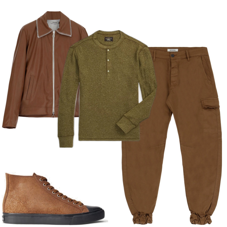 Outfit uomo - City. Stile Trendy per Tutti i giorni. Abbinamento con giacche, pantaloni, sneakers, t-shirt.