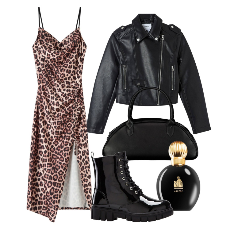 Outfit donna - Finalmente si esce con le amiche. Stile Glamour per Serata fuori. Abbinamento con stivaletti, profumi, giacche, vestiti, borse a spalla.