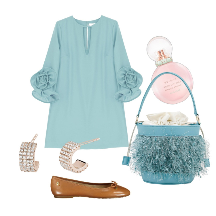 Outfit donna - Bon bon bijoux. Stile Bon Ton per Tutti i giorni. Abbinamento con profumi, orecchini, borse a secchiello, vestiti corti, ballerine.