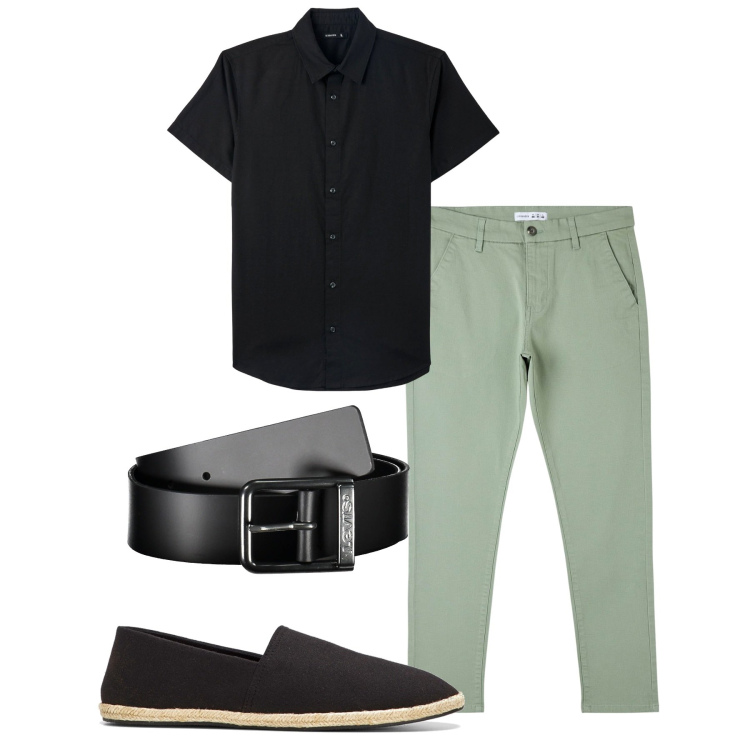 Outfit uomo - City. Stile Urban per Tutti i giorni. Abbinamento con espadrillas, pantaloni skinny, camicie, cinture.