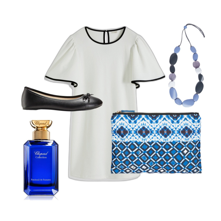 Outfit donna - Le maniche voluminose. Stile Bon Ton per Tutti i giorni. Abbinamento con ballerine, vestiti, profumi, pochette, collane.