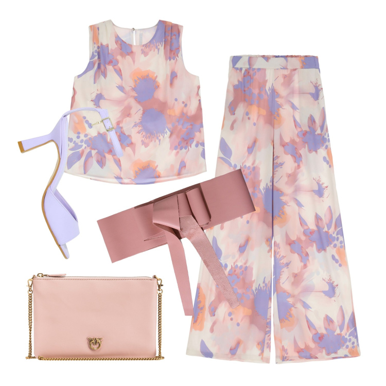 Outfit donna - Per la Cerimonia diurna. Stile Bon Ton per Cerimonia. Abbinamento con borse a tracolla, cinture, pantaloni, top, décolleté.