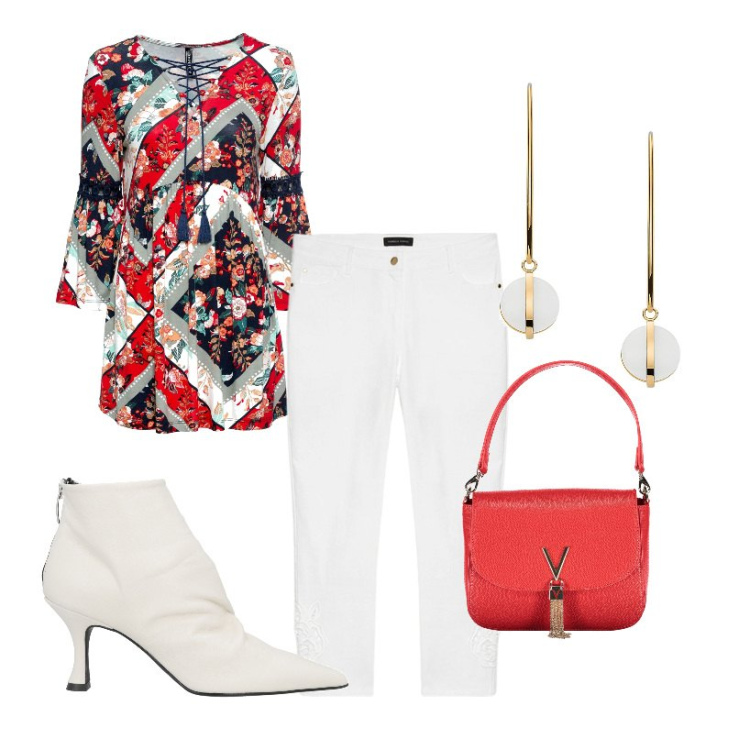 Outfit donna - La tunica. Stile Casual chic per Tutti i giorni. Abbinamento con tuniche, stivaletti, orecchini, pantaloni skinny, borse a spalla.