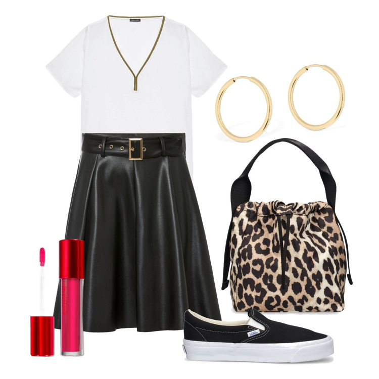 Outfit donna - Ghost outfitter - maggio. Stile Casual chic per Tutti i giorni. Abbinamento con gonne, rossetti, borse a mano, sneakers, orecchini, bluse.