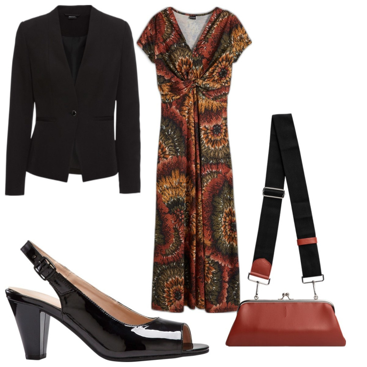 Outfit donna - Bantoa : cerimonia etnica. Stile Etnico per Cerimonia. Abbinamento con vestiti lunghi, blazer, décolleté, clutch.