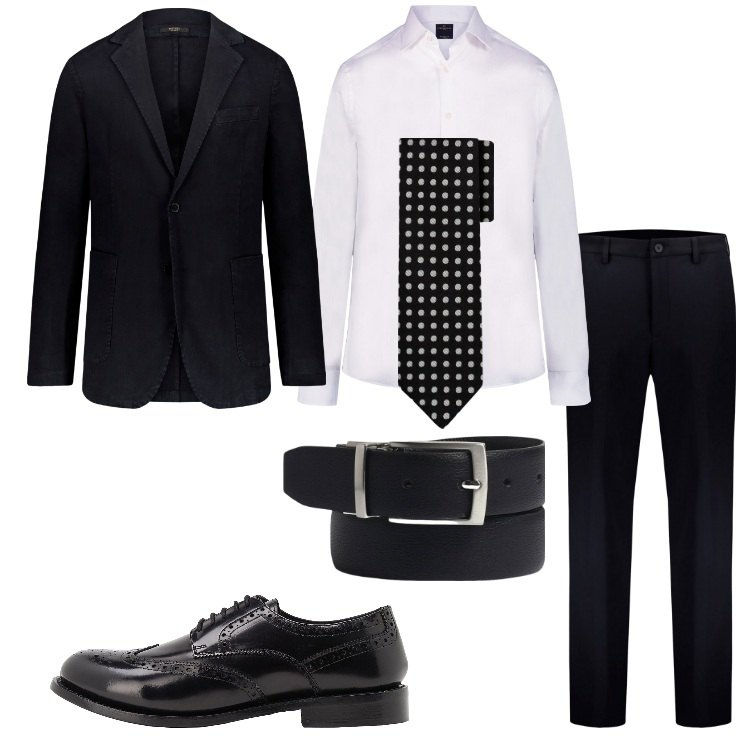 Outfit uomo - Dettagli dal passato. Stile Business/Elegante per Cerimonia. Abbinamento con scarpe stringate, giacche, camicie, cravatte, pantaloni, cinture.