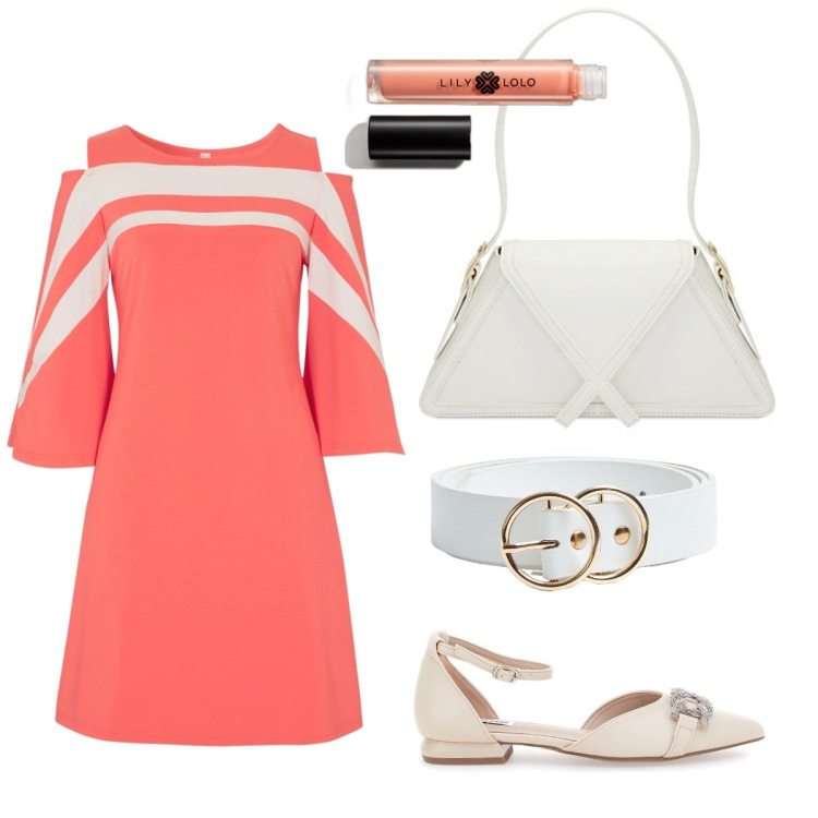 Outfit donna - Total look #1867786. Stile Glamour per Serata fuori. Abbinamento con vestiti, gloss, cinture, borse a spalla, ballerine.