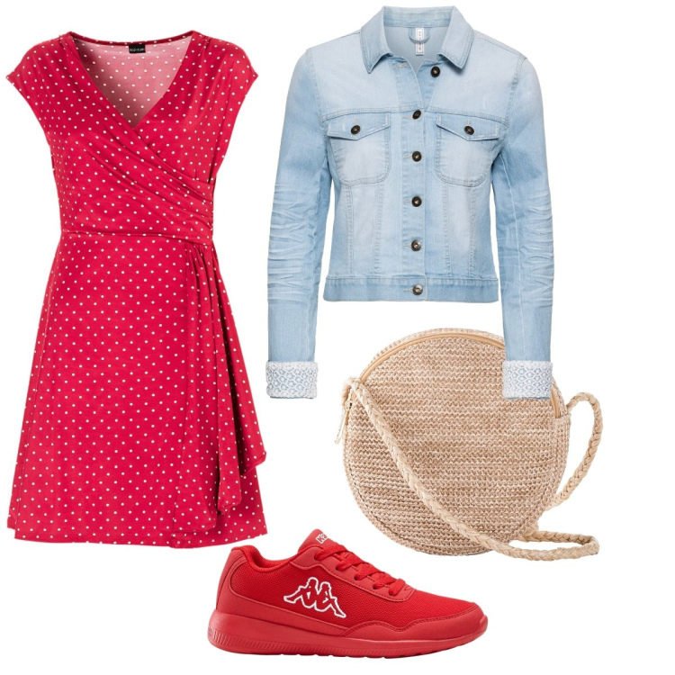 Outfit donna - Total look #1868486. Stile Casual per Scuola/Università. Abbinamento con blazer, sneakers, vestiti, borse a tracolla.
