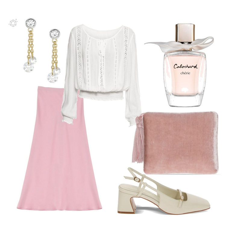 Outfit donna - Cerimonia anni 30. Stile Vintage retrò per Cerimonia. Abbinamento con bluse, orecchini, profumi, gonne longuette, décolleté, pochette.
