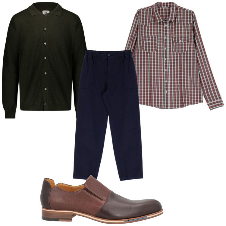 Outfit uomo - Total look #1871454. Stile Casual per Tutti i giorni. Abbinamento con scarpe stringate, camicie, pantaloni, polo.