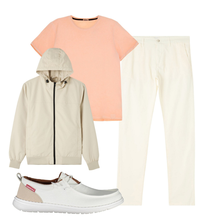 Outfit uomo - City. Stile Casual per Tutti i giorni. Abbinamento con pantaloni chino, giacche, t-shirt, scarpe stringate.
