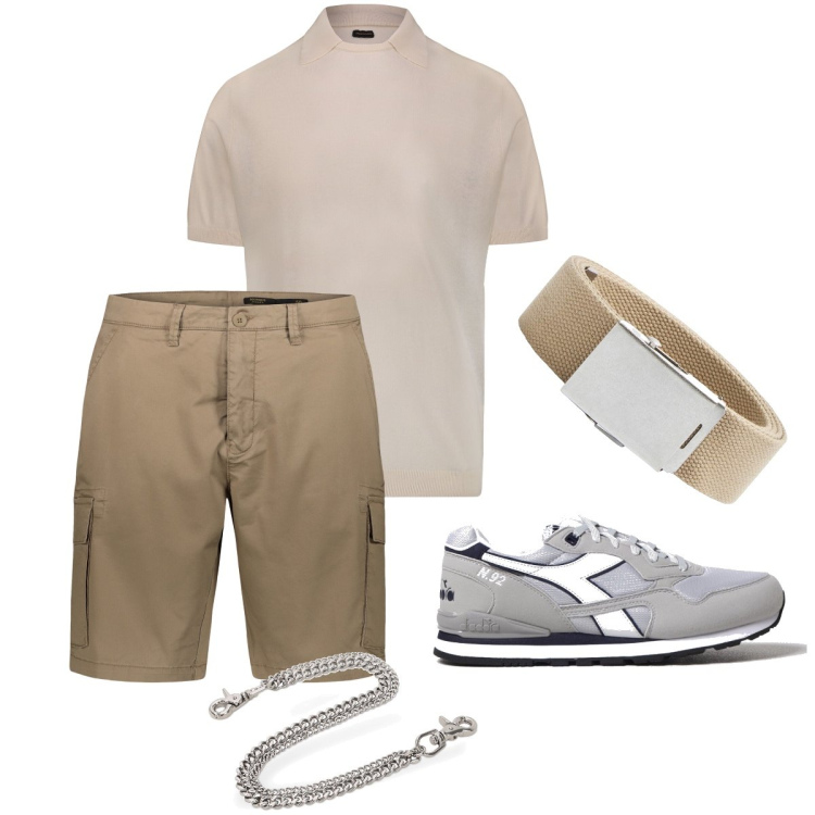 Outfit uomo - Quando arriva l’estate. Stile Business/Elegante per Tutti i giorni. Abbinamento con cinture, polo, sneakers, bermuda, orologi.
