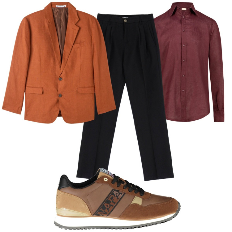 Outfit uomo - Total look #1872718. Stile Casual per Tutti i giorni. Abbinamento con giacche, pantaloni, camicie, scarpe sportive.