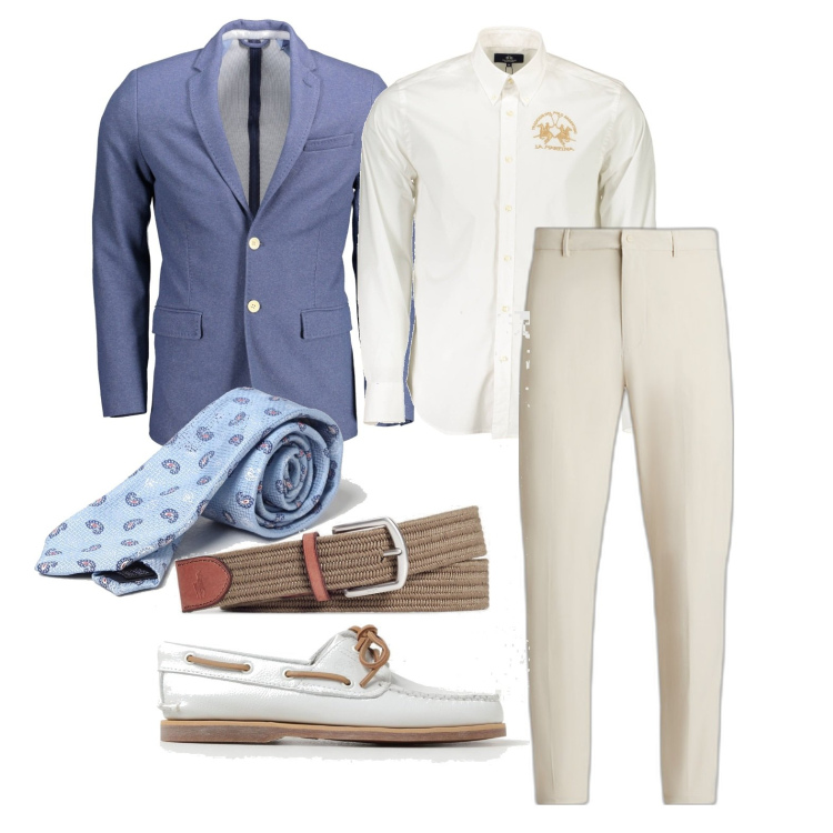 Outfit uomo - Ghost outfitter - maggio. Stile Business/Elegante per Cerimonia. Abbinamento con cinture, pantaloni, giacche, camicie, cravatte, scarpe stringate.