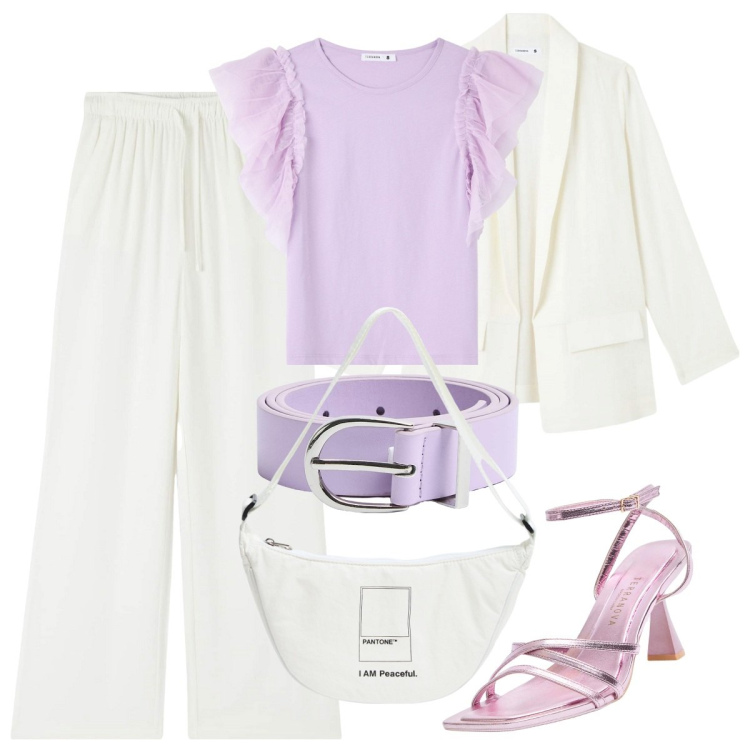 Outfit donna - Terranova speciale lino. Stile Casual chic per Tutti i giorni. Abbinamento con t-shirt, pantaloni, marsupi, blazer, sandali col tacco, cinture.