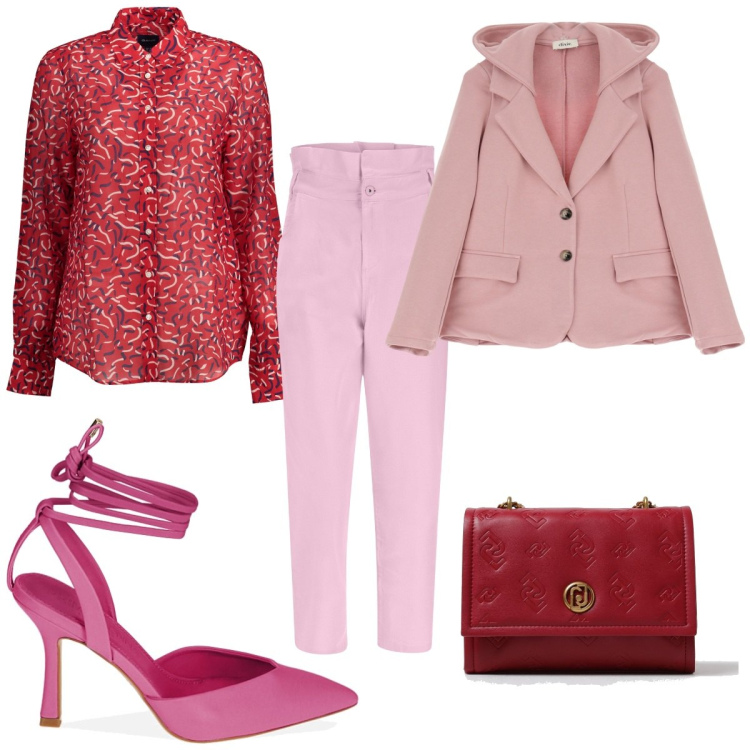 Outfit donna - Total look #1874034. Stile Trendy per Tutti i giorni. Abbinamento con jeans, blazer, décolleté, camicie, borse a spalla.