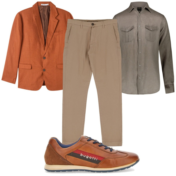 Outfit uomo - Total look #1874131. Stile Casual per Tutti i giorni. Abbinamento con giacche, pantaloni, scarpe stringate, camicie.