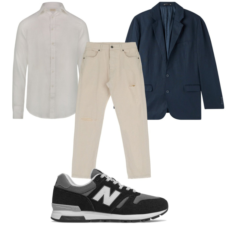 Outfit uomo - Total look #1874641. Stile Casual per Ufficio. Abbinamento con giacche, sneakers, pantaloni, camicie.