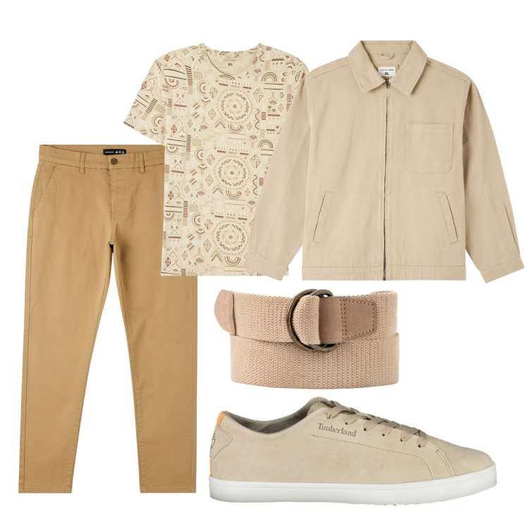 Outfit uomo - Total look #1875073. Stile Trendy per Tutti i giorni. Abbinamento con pantaloni skinny, giacche, t-shirt, scarpe sportive, cinture.