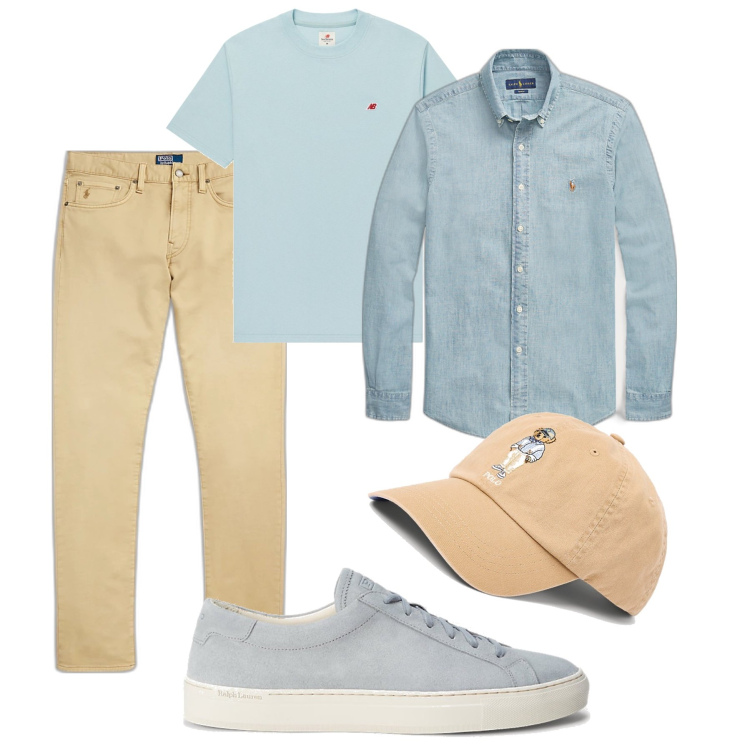 Outfit uomo - Quiet Luxury quotidiano. Stile Casual per Tutti i giorni. Abbinamento con t-shirt, camicie, pantaloni chino, sneakers, cappelli.
