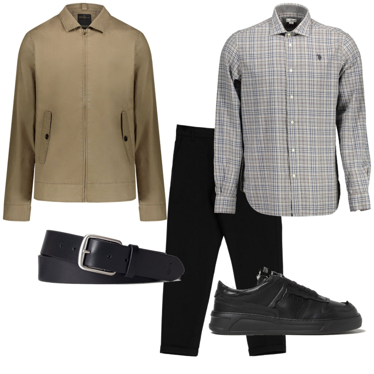 Outfit uomo - Total look #1876204. Stile Casual per Tutti i giorni. Abbinamento con pantaloni, cinture, sneakers, giacche, camicie.