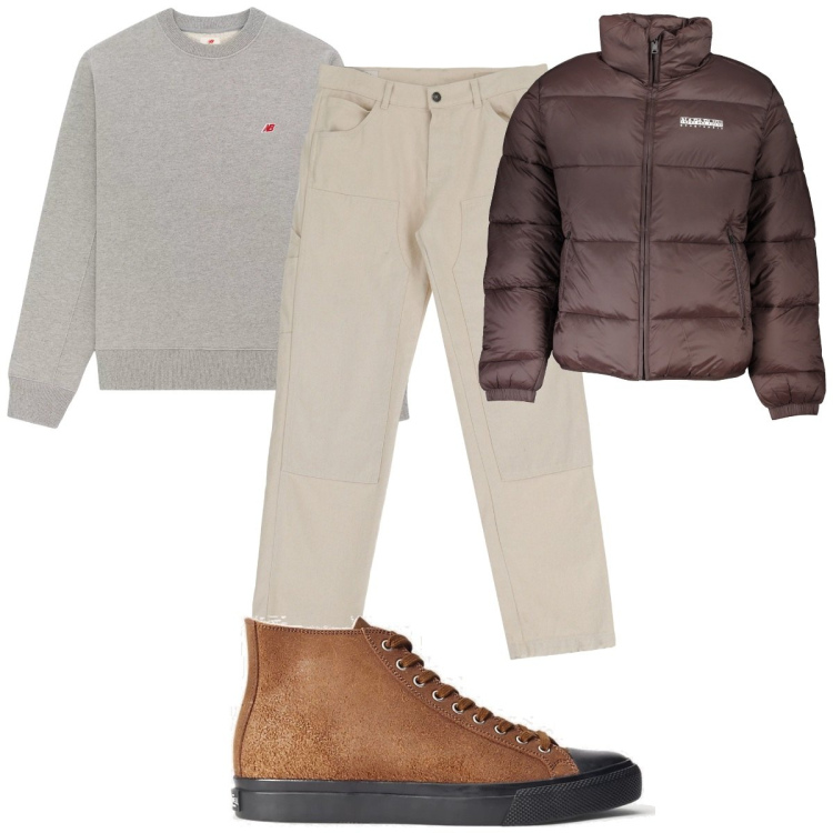 Outfit uomo - Total look #1876709. Stile Casual per Tutti i giorni. Abbinamento con felpe, pantaloni, sneakers, giacche.