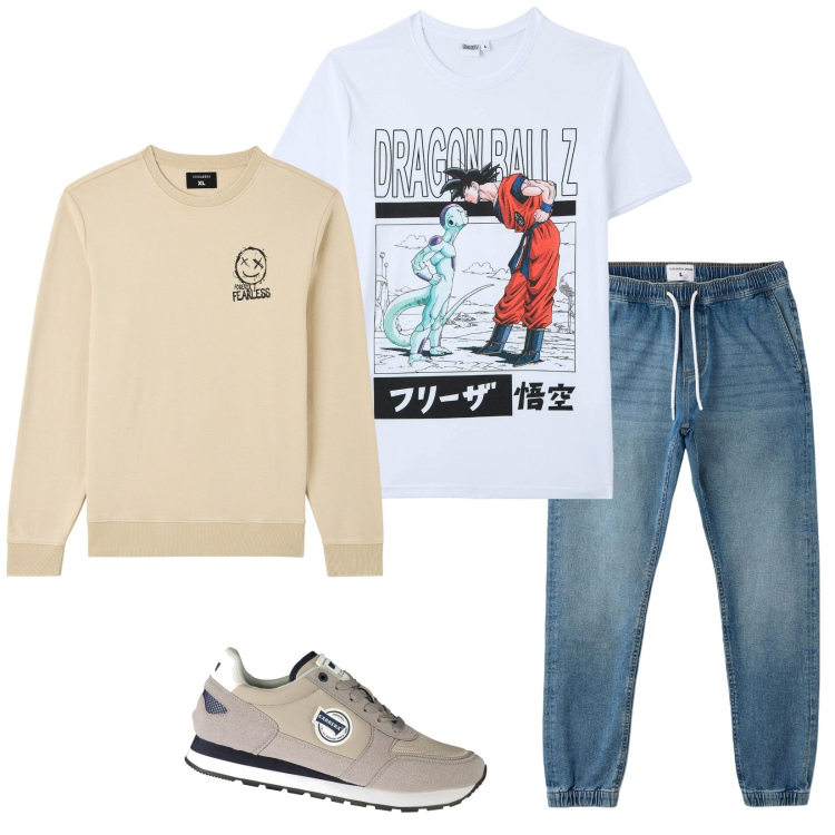 Outfit uomo - La t-shirt iconica. Stile Casual per Tutti i giorni. Abbinamento con felpe, jeans, t-shirt, sneakers.