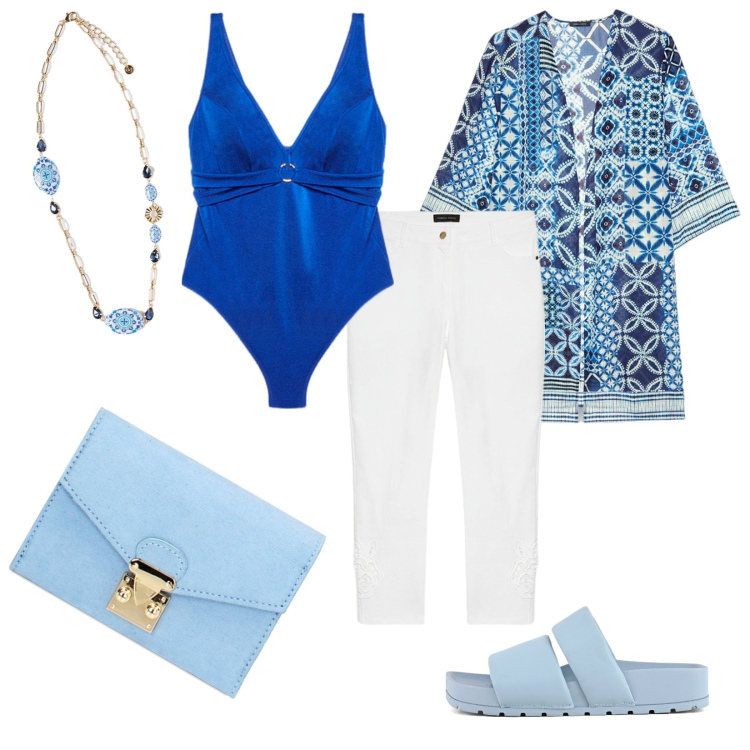 Outfit donna - Total look #1880582. Abbinamento con portafogli, ciabatte, caftani, costumi interi, pantaloni skinny, ciondoli.