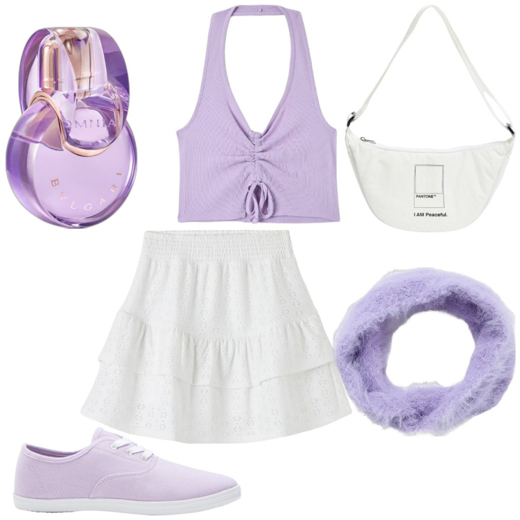 Outfit donna - Total look #1881026. Stile Basic per Tutti i giorni. look ideale per Tall. Abbinamento con sneakers, profumi, marsupi, fasce per capelli, minigonne, top.