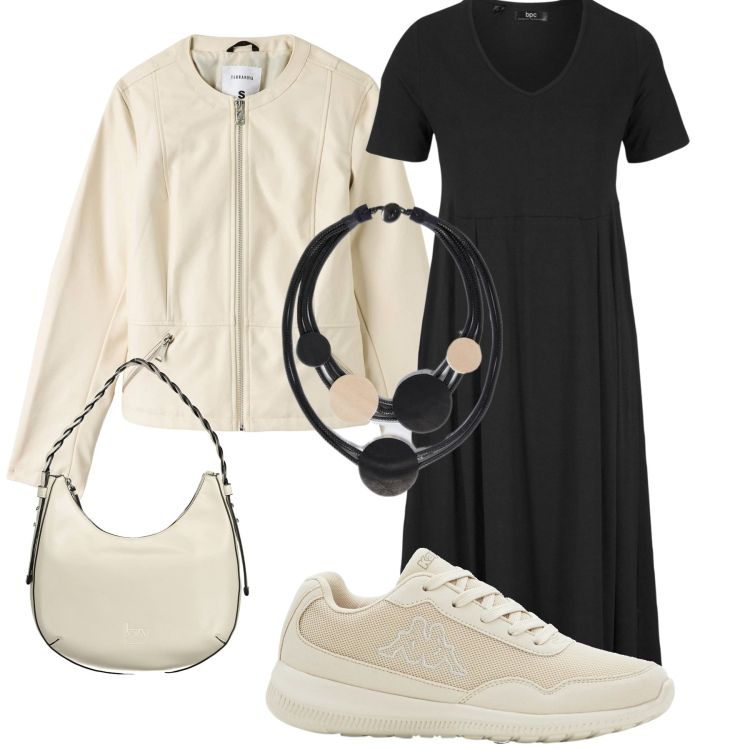 Outfit donna - Total look #1881737. Abbinamento con vestiti midi/longuette, sneakers, blazer, collane, borse a spalla.