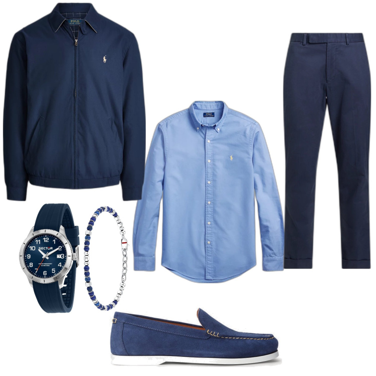 Outfit uomo - Total look #1883310. Stile Urban Abbinamento con orologi, scarpe stringate, pantaloni chino, giacche, camicie.