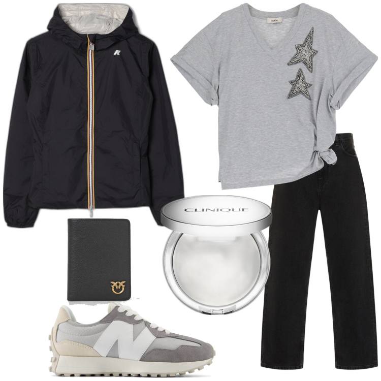 Outfit donna - Total look #1883920. Stile Urban per Tutti i giorni. Abbinamento con ciprie, sneakers, t-shirt, blazer, jeans, portafogli.